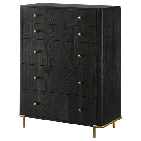 Arini Black 5-Drawer Bedroom Chest from Coaster - Luna Furniture