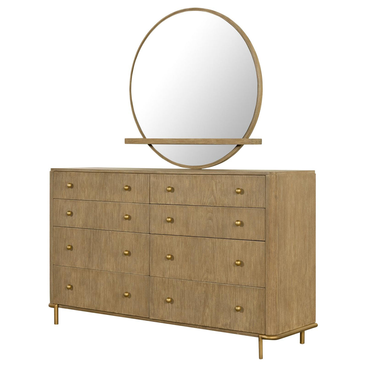 Arini 8-drawer Dresser with Mirror Sand Wash - 224303M - Luna Furniture