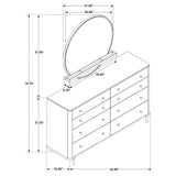 Arini 8-drawer Dresser with Mirror Sand Wash - 224303M - Luna Furniture