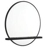 Arini Black Round Dresser Mirror with Shelf (Mirror Only) from Coaster - Luna Furniture