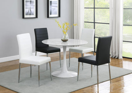 Arkell 40-inch Round Pedestal Dining Table White - 193051 - Luna Furniture