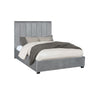 Arles Eastern King Vertical Channeled Tufted Bed Grey - 306070KE - Luna Furniture