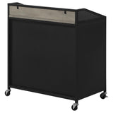Arlette Gray Wash and Sandy Black Wine Cabinet with Wire Mesh Doors from Coaster - Luna Furniture