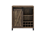 Arlington Rustic Oak Bar Cabinet with Sliding Door from Coaster - Luna Furniture