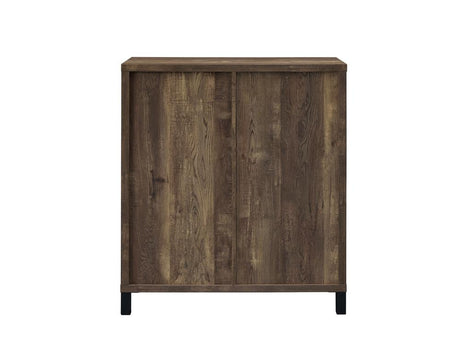 Arlington Rustic Oak Bar Cabinet with Sliding Door from Coaster - Luna Furniture