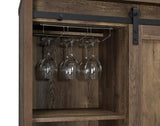 Arlington Rustic Oak Bar Cabinet with Sliding Door from Coaster - Luna Furniture