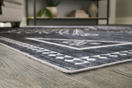 Arloman Black/Cream/Gray 5' x 7' Rug from Ashley - Luna Furniture