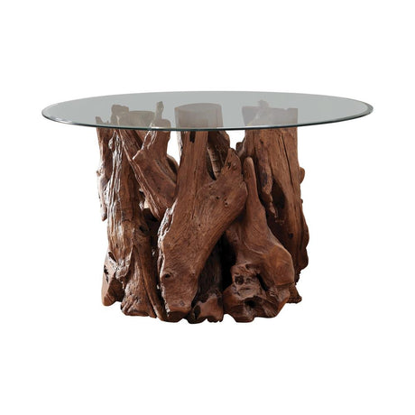 Asbury Dining Table Base Natural Teak - 109511 - Luna Furniture