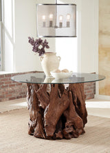 Asbury Dining Table Base Natural Teak - 109511 - Luna Furniture