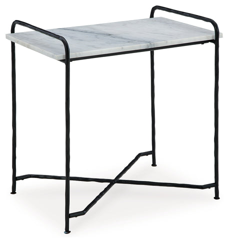 Ashber White/Black Accent Table from Ashley - Luna Furniture