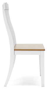 Ashbryn White/Natural Dining Double Chair - D844-08 - Luna Furniture