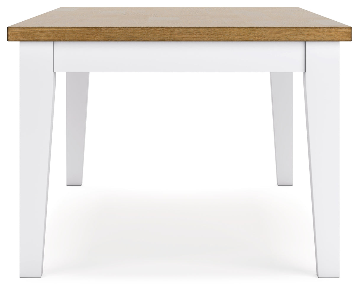 Ashbryn White/Natural Dining Table - D844-25 - Luna Furniture