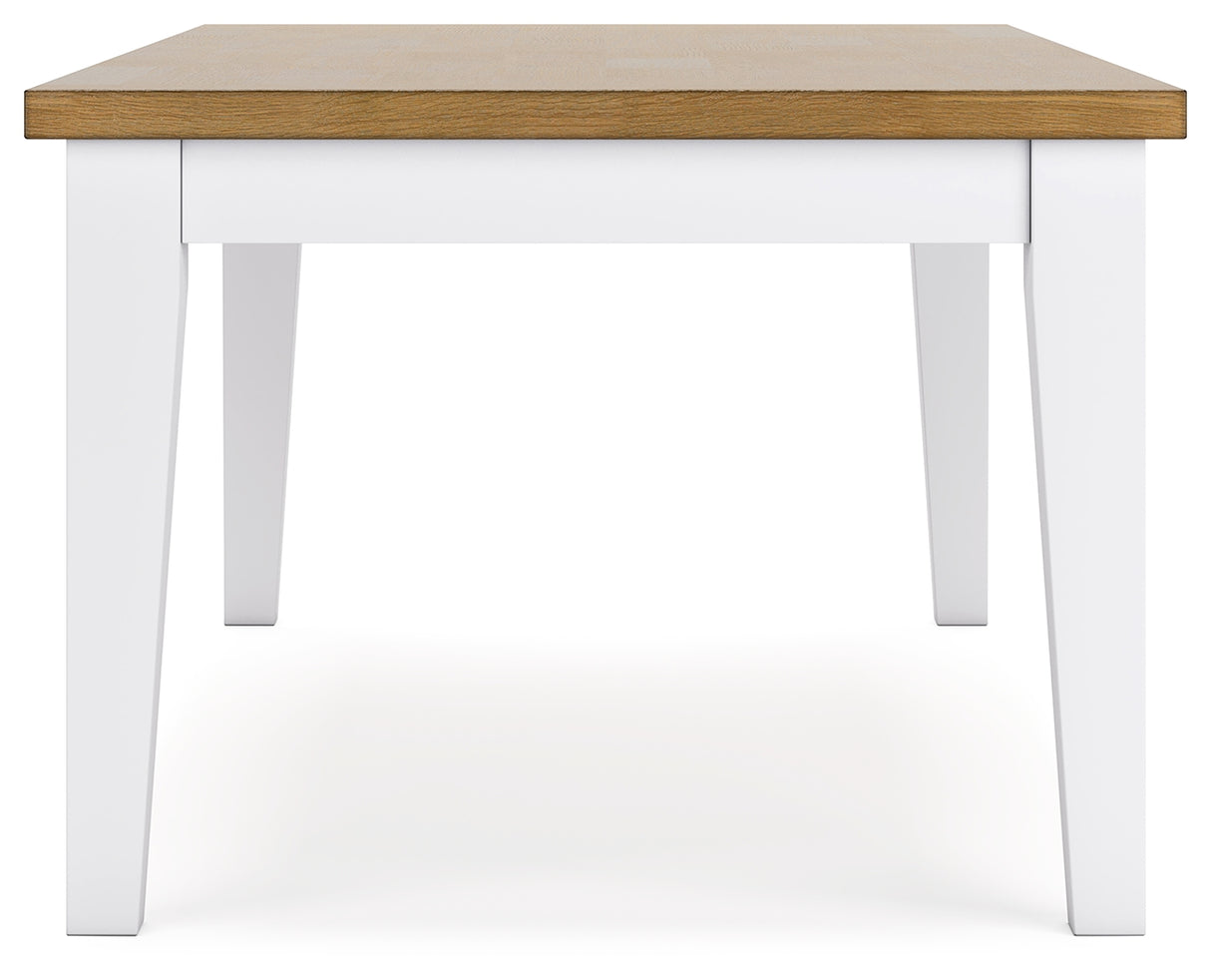 Ashbryn White/Natural Dining Table - D844-25 - Luna Furniture