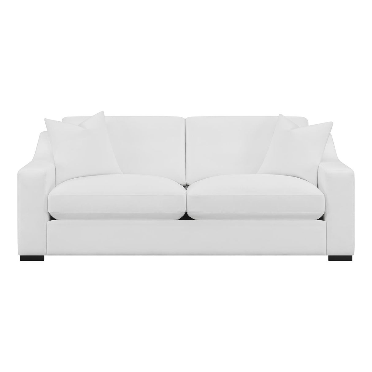 Ashlyn White Upholstered Sloped Arms Living Room Set from Coaster - Luna Furniture