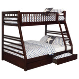 Ashton Twin over Full 2-drawer Bunk Bed Cappuccino - 460184 - Luna Furniture