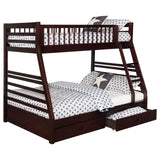 Ashton Cappuccino Twin over Full 2-Drawer Bunk Bed from Coaster - Luna Furniture