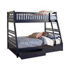 Ashton Twin over Full 2-drawer Bunk Bed Navy Blue - 460181 - Luna Furniture