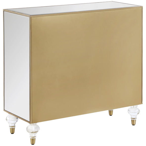 Astilbe 2-door Accent Cabinet Mirror and Champagne - 951851 - Luna Furniture