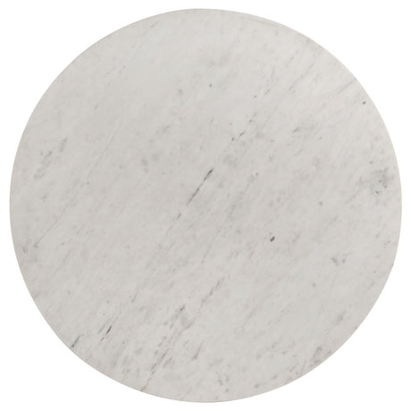 Astoria White Round Genuine Marble Coffee Table from Coaster - Luna Furniture