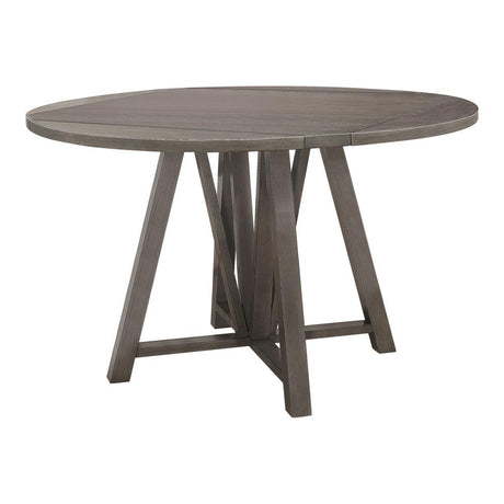 Athens Round Counter Height Table with Drop Leaf Barn Grey - 109858 - Luna Furniture