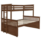 Atkin Twin Extra Long over Queen 3-drawer Bunk Bed Weathered Walnut - 461147 - Luna Furniture