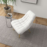Aubrey French Boucle Lounge Chair Cream - AFC00077 - Luna Furniture