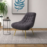 Aubrey Grey French Boucle Lounge Chair from Midinmod - Luna Furniture