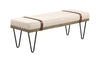 Austin Upholstered Bench Beige and Black - 910258 - Luna Furniture