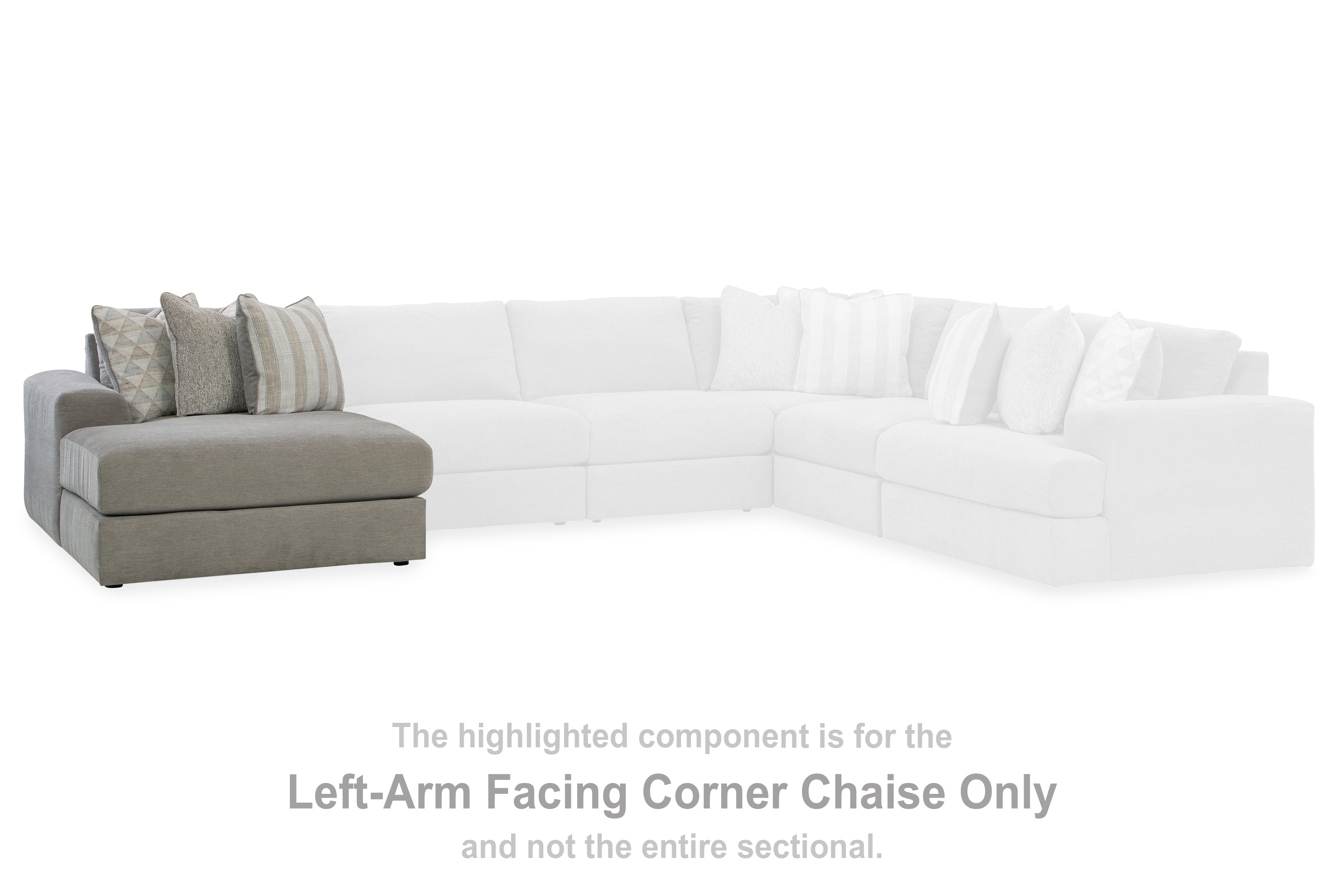 Avaliyah Ash Left-Arm Facing Corner Chaise from Ashley - Luna Furniture
