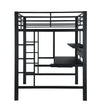Avalon Full Workstation Loft Bed Black - 460023 - Luna Furniture