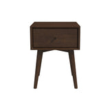 Avery Mid-Century Modern Solid Wood Night Stand 1 Drawer from Ashcroft Furniture - Luna Furniture