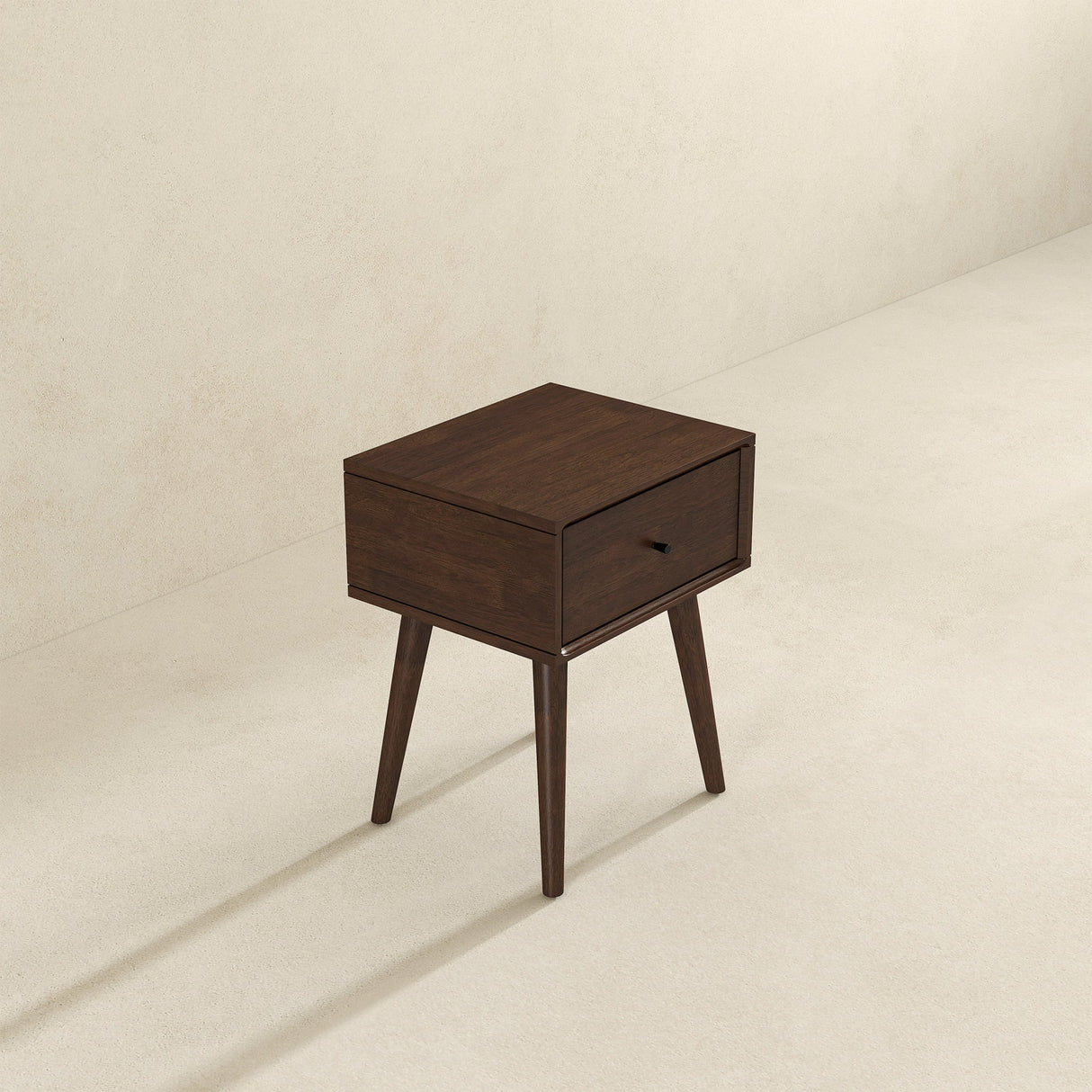 Avery Mid-Century Modern Solid Wood Night Stand 1 Drawer from Ashcroft Furniture - Luna Furniture