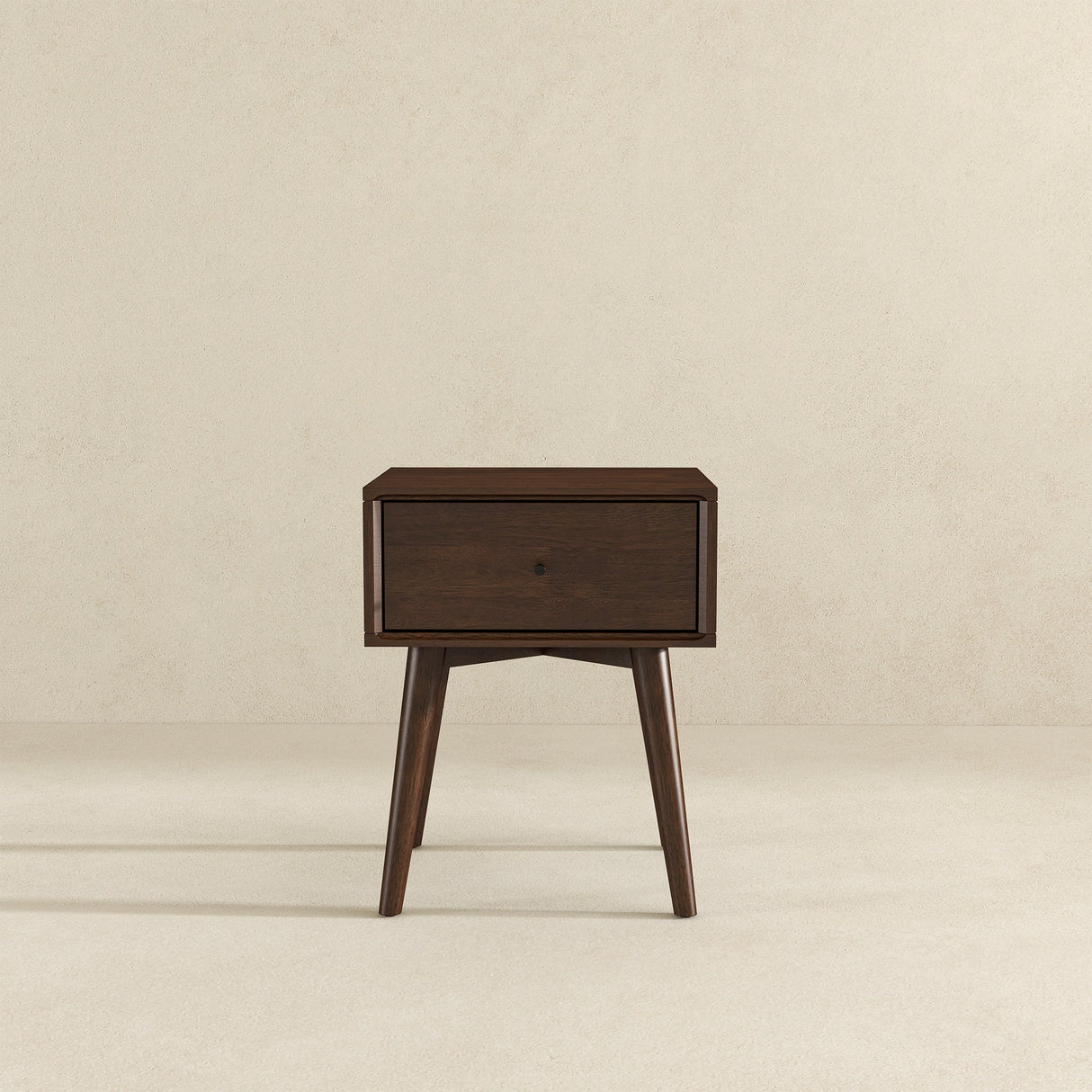 Avery Mid-Century Modern Solid Wood Night Stand 1 Drawer from Ashcroft Furniture - Luna Furniture