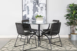 Aviano Gunmetal and Brown 5-Piece Dining Set from Coaster - Luna Furniture