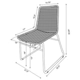 Aviano Gunmetal and Brown 5-Piece Dining Set from Coaster - Luna Furniture