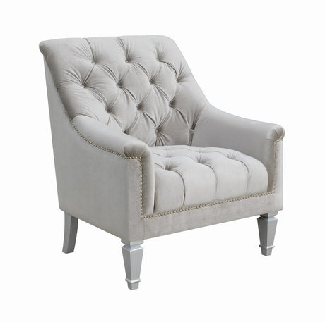 Avonlea Sloped Arm Tufted Chair Grey - 508463 - Luna Furniture