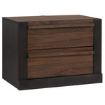 Azalia 2-drawer Nightstand Black and Walnut - 224282 - Luna Furniture