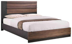 Azalia Rectangular Bed Black and Walnut - 224281KE - Luna Furniture