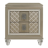 Loudon Champagne Metallic Youth Nightstand from Homelegance - Luna Furniture