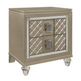 Loudon Champagne Metallic Youth Nightstand from Homelegance - Luna Furniture
