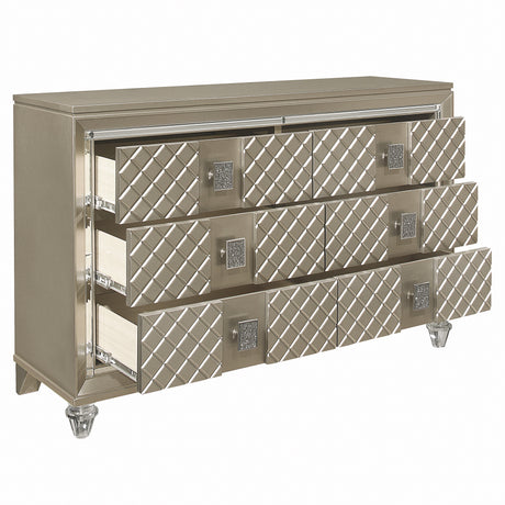 Loudon Champagne Metallic Youth Dresser from Homelegance - Luna Furniture