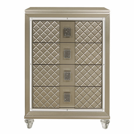 Loudon Champagne Metallic Youth Chest from Homelegance - Luna Furniture