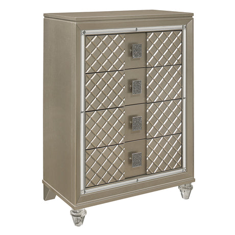Loudon Champagne Metallic Youth Chest from Homelegance - Luna Furniture