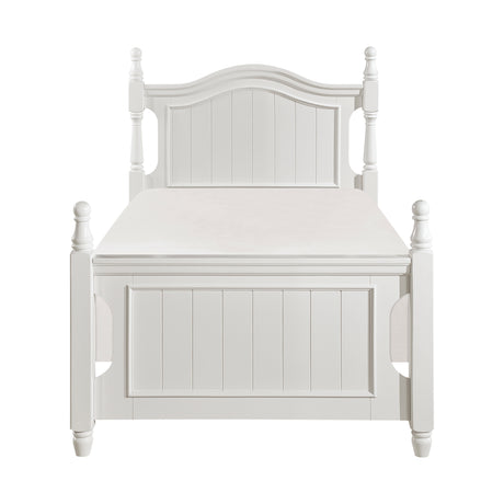 Clementine White Traditional Wood Twin Bed from Homelegance - Luna Furniture