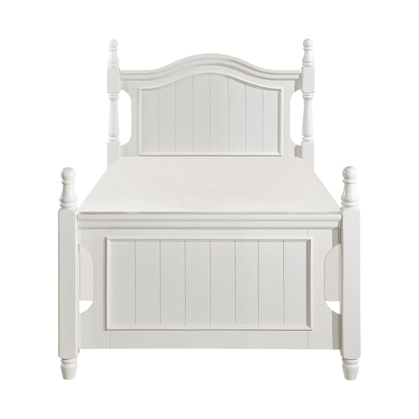 Clementine White Traditional Wood Twin Bed