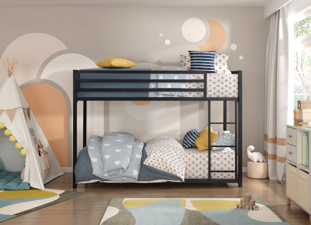 Jovie Black Metal Twin/Twin Bunk Bed from Homelegance - Luna Furniture