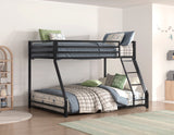 Jovie Black Metal Twin/Full Bunk Bed from Homelegance - Luna Furniture