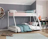 Jovie White Metal Twin/Full Bunk Bed from Homelegance - Luna Furniture