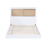 B2012BCT-1* (3) Twin Bookcase Bed, slat base and bookcase headboard, three-quarter view