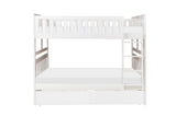 Galen White Full/Full Bunk Bed with Storage Boxes from Homelegance - Luna Furniture